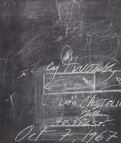CY TWOMBLY Leo Castelli Gallery Announcement Design.
